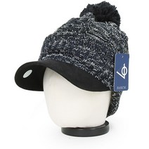 베이직엠 중년 여성 겨울 니트모자 크랙챙니트 보카시 방울