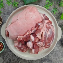 국내산 돼지 미박 앞 뒷 사태살 쫄대기살 아롱사태 수육용 찌게용 500g, 뒷사태살, 1.5cm(찌게크기), 2kg, 1개
