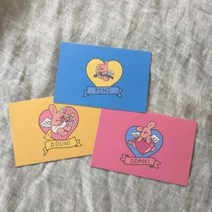 뚱땅 큐피트 엽서 3종, PINK, PINK