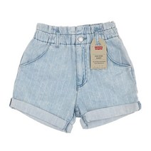 [리바이스키즈] 여아용 허리 편한하이라이즈 스트라이프 무늬 청 반바지