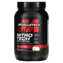 MuscleTech Nitro Tech Whey Protein Vanilla Cream 2.21 lbs 1 kg, 2.21 lb