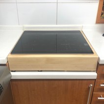 인덕션 전기레인지 케이스 받침대 다이 프레임 빌트인 전용 매립형 모든 모델 가능 원목 맞춤 주문제작, 높이 16~20cm, 블랙색상