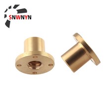 선외기 카탑보트 가이드 모터 트롤링 오토파일럿 T8 나사 황동 너트 플랜지 리드 4mm 8mm 4-모든 구리 지원, 06 Pitch 2mm Lead 12mm