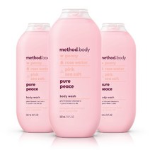 Method 바디 워시 퓨어 피스 파라벤 및 프탈레이트 프리 18 oz 3개, 기본