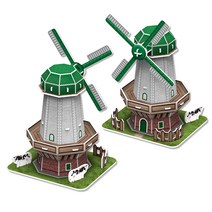 네덜란드 풍차 3D입체퍼즐 만들기 우드락 페이퍼락, 단품, 단품