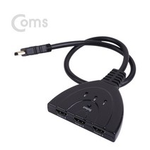 Coms AOBS113 HDMI 선택기 Y형 3대1 케이블 모니터 영상 잭, 1개