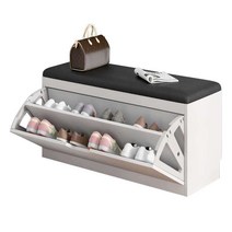 50 70 90 신발장 벤치 신발 선반 스툴 앉을 수 있는 현관 입구 편리한 의자 캐비닛 블랙 브라운 화이트 D, 화이트(50x30x45cm)