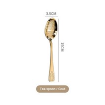 1/2/4피스 Flatware 세트 스테인레스 스틸 식기 나이프 포크 스푼 주방 세척기 안전, Tea spoon