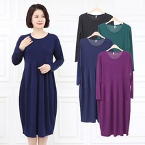 여성 엄마옷 모슬린 무지항아리원피스 YOP103098 마담 미시옷 중년여성의류 50대 60대여성옷 빅사이즈