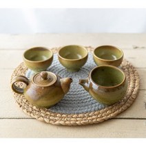 여주산 다기세트 전통 다도 교육용 3인 5인 다도세트 찻잔, 1)유백유3인다기a타입