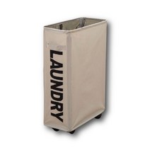 나은리빙 틈새 빨래 바구니 빨래통 세탁 보관함 수거함, 연그레이, 1개