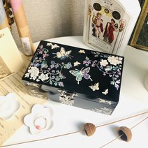 오로라 나비 미니 자개보석함 황금돼지보관함 자개함, 추가안함