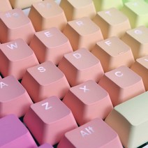 포인트 키캡 레인보우 키보드 mx 스위치 체리식 기계식 게임용 104 키 파스텔 마카롱, 하늘색