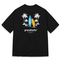 서핑 야자수 오버핏 반팔티 (2컬러)