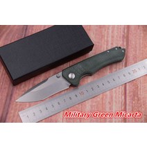 수리도구 JUFULE- K110 블레이드 JF226M 더블 행 세라믹 베어링 Micarta 핸들 접이식 전술 캠핑 사냥 EDC 도구 유틸리티 나이프, [02] 육군 녹색