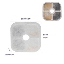 고양이자동화장실 Pixi 자동 8.5cm 애완 동물 식수 분수 필터 교체 고양이 디스펜서 용 활성탄, 6pcs