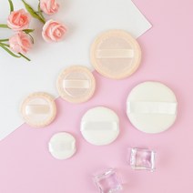 순면 가루 파우더 팩트 퍼프 애끼 미니 대형 루스 노세범 분첩, 기본형, L, 1개, 화이트