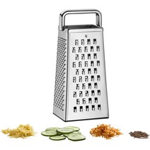 WMF 사각 강판 감자 강판 오이 슬라이서 Top Tools Cromargan 스테인리스 스틸 녹슬지 않음 식기 세척기 사용 가능 채칼 필러 강판 주방가위 다지기 절구