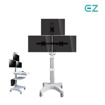 알루미늄 이동식 싱글 듀얼 트리플 쿼드 모니터 티비 TV 거치대 스탠드 7종, 4. EZ-AMSC-210(모니터/트리플2단)