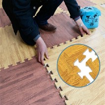[기회공작소] 국내 EVA 우드 퍼즐 조립매트(31cmX31cm 16장 1세트) 층간소음 없이 이웃과 행복하게, 우드매트 옐로우(31cmX31cm 16개)