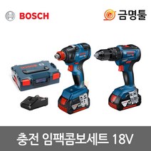 보쉬 GDX18V-200 GSB18V-55 충전콤보세트 5.0AH 2팩 브러쉬리스 임팩콤보2