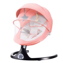 아기 휴식 바운서 의자 전기 조절 스윙 스마트 다기능 안락 크래들 침대 출산용품, 6. pink