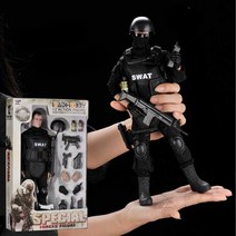 군인피규어 군인장난감 대형 밀리터리 모형 12인치, 스탠드 없음 NB6 SWAT 특수경찰병