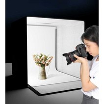 (설루샵)대형포토박스 촬영박스 누끼보드 포토부스, 30cm 폴딩 스튜디오 (삼색 링 라이트)