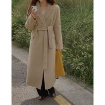 [프롬헤드투토] *러브프롬* 넬리 울 더블 롱 핸드메이드 코트 (S/M size)(울 80%)