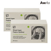 AWAS 건조기섬유유연제 건조기시트 스타일러향기시트 섬유유연제 정전기방지 드라이시트 그린플로랄향, 40매