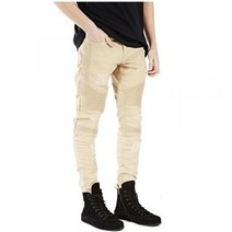 남성 폴드 청바지 트렌드 찢어진 슬림 핏 바지 작업용바지 테이퍼드청바지 플랙진스티즈kns209