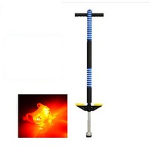 LED 스카이콩콩 경량 포고스틱 스카이점프 콩콩이 실내체육 다이어트, 블루-M