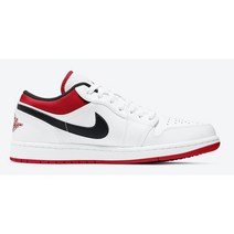 조던 1 로우 화이트 유니버시티 레드 블랙 White University Red Black 553558-118