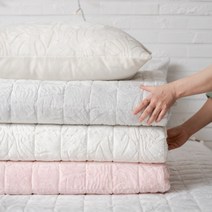 스노우몬스테라 극세사패드 슈퍼싱글 논슬립 겨울 밍크 정전기방지, 아이보리