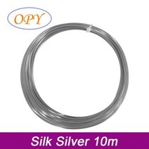 실크 Pla 필라멘트 골드 실버 브론즈 구리 3D 프린터 1.75Mm 1Kg 100g 10m 재질 릴 롤 플라스틱, [02] Silk Silver 10m