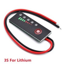 Led 레벨메타 오디오디스플레이 LED조명 배터리 잔량 표시기 18650 리튬 용량 테스터 미터 1 2 3 4 5 6 12 24 36 48 모듈 전자 키트, 없음, 3S For Lithium