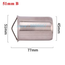 가변배기 자동차 머플러 마후라 범용 오토바이 배기 파이프 탈출 촉매 소음기 삽입 킬러 요시무라 소음 제거, 51mm b