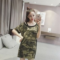 밀리터리 어깨끈 포인트 반팔 티셔츠 200320