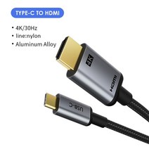 칼디짓 cabletime usb c to hdmi 케이블 4k hdmi cable 4k 60hz type c hdmi Thunderbolt 3 for mate, 4k 30hz, 3m