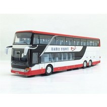 버스모형 다이캐스트 초합금 전기 버스 2022 신차 판매 1:32 합금 + 풀백 모델 높은 모조 이중 관광 플래시 장난감 차량, 하얀