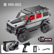 오프로드 RC카 벤츠 지바겐 G500 몬스터 트럭 지프 MN86K MN86KS MN86S, 버버리[실버그레이] RTR 세트