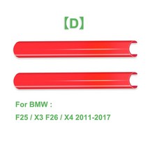2pcs 자동차 전면 그릴 트림 스트립 커버 프레임 스티커 bmw f10 e60 f30 f32 f20 f22 f06 f02 f25 f26 g20 1 2 3 4 5 6 7 시리즈, d 레드