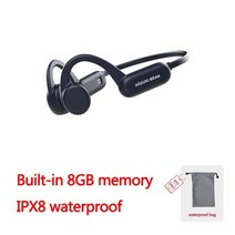 골전도 소리증폭기 보청기 Adzuki 블루투스 X18 IPX4, CHINA, Black 8GB IPX8_CHINA