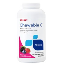 GNC 츄어블 비타민 C 100mg 360정 (츄어블 타블렛) Chewable Vitamin 360Ctabs, 1개