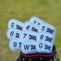 GP 골프채 헤드 우드 드라이버 커버 PXG골프채 아이언 클럽 보호 커버 헤드 캡, 화이트 자석형 아이언 커버