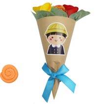 사탕 장미꽃다발 유아 만들기놀이 미술재료 5인세트 캠핑놀거리, 남자