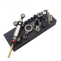 CNC 알루미늄 조정 가능 오토바이 스티어링 안정 댐퍼 브래킷 마운트 키트 야마하 YZF R6 2006- R 2002-206, [01] Black set