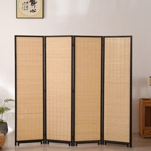 가정용 전통 찻집 카페 오리엔탈 동양 대나무 파티션 가림막 스타일 우드, 180x50cm 팬 3개
