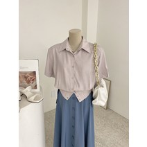 허니제이 / 포앨 셔링 카라 반팔 블라우스(3color)