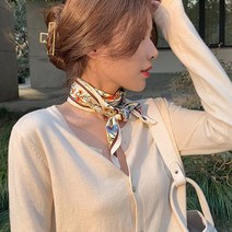 홀리지 타나 여성 플라워 숏 스카프